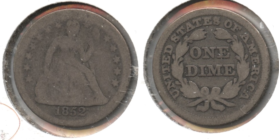 1852 Seated Liberty Dime Good-4 #a