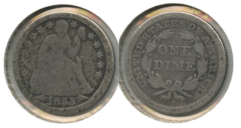 1853 Arrows Seated Liberty Dime AG-3+ #c