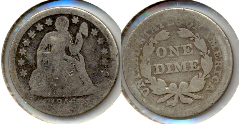 1856 Seated Liberty Dime AG-3