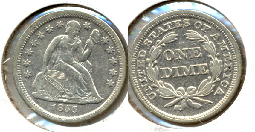 1856 Seated Liberty Dime EF-40