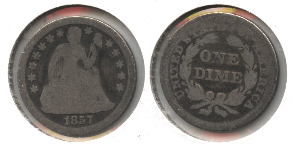 1857 Seated Liberty Dime AG-3 #c