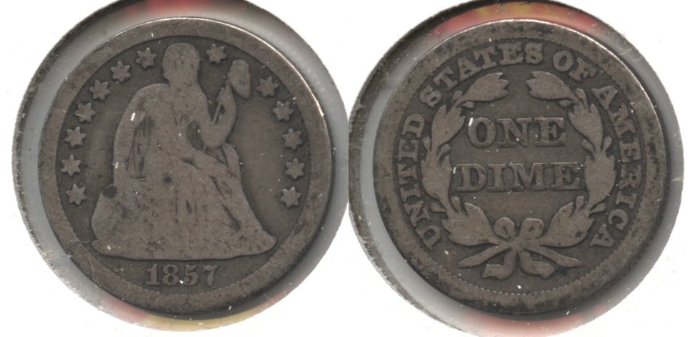 1857 Seated Liberty Dime Good-4 #a