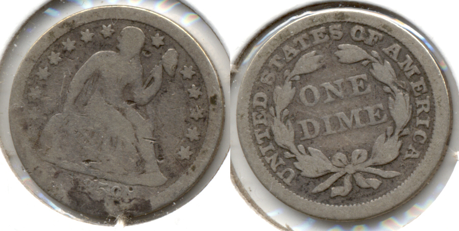 1859 Seated Liberty Dime AG-3