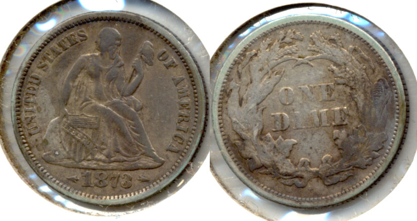 1873 Seated Liberty Dime VF-20