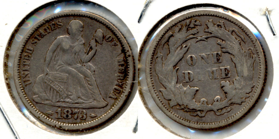 1873 Seated Liberty Dime VF-20 a
