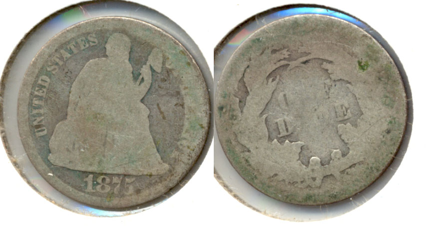  1875 Seated Liberty Dime Fair-2 c