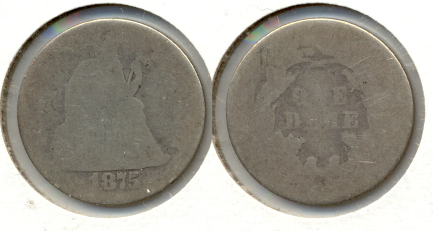 1875 Seated Liberty Dime Fair-2 f
