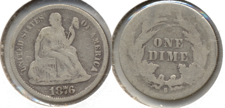 1876-S Seated Liberty Dime AG-3