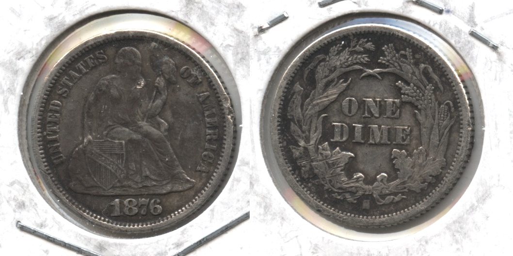 1876-S Seated Liberty Dime AU-50 Dark