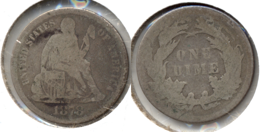 1878 Seated Liberty Dime AG-3