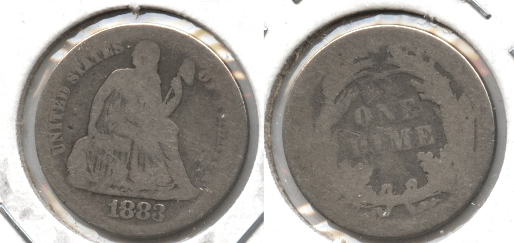 1883 Seated Liberty Dime AG-3
