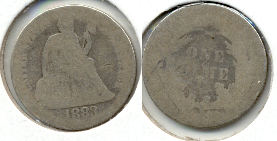 1883 Seated Liberty Dime Fair-2 b