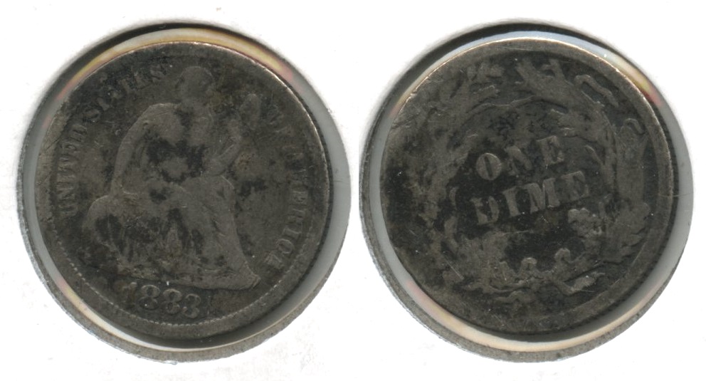 1883 Seated Liberty Dime Good-4 Dark