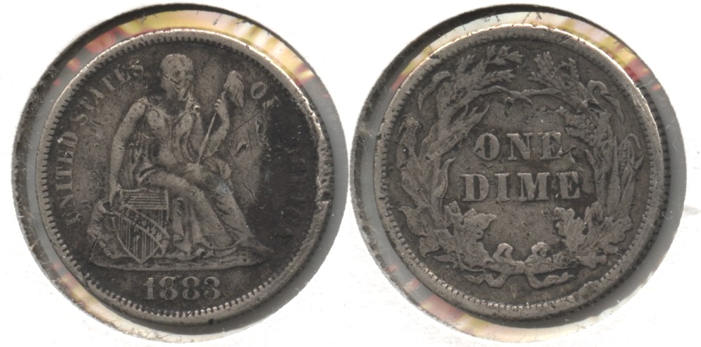 1883 Seated Liberty Dime VF-20 Slight Bend