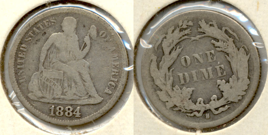 1884-S Seated Liberty Dime VG-8