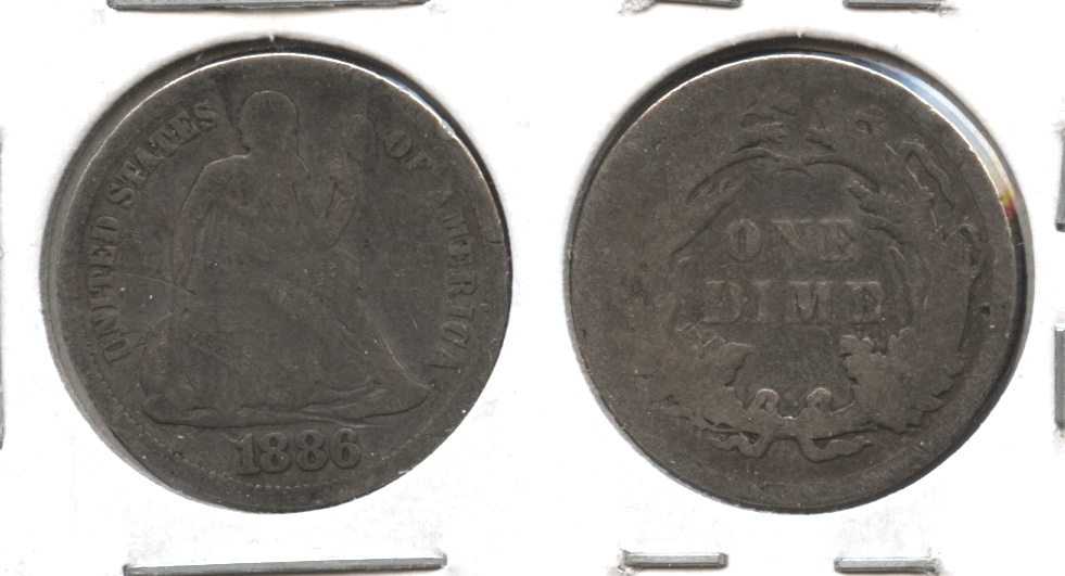 1886 Seated Liberty Dime AG-3 #c