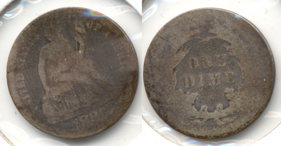 1886 Seated Liberty Dime Fair-2 b