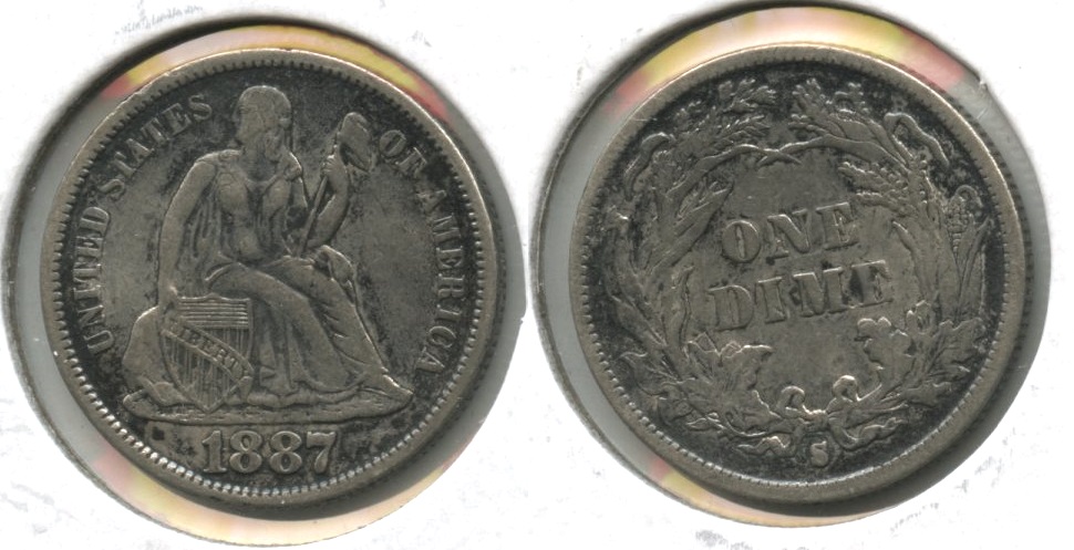1887-S Seated Liberty Dime EF-40