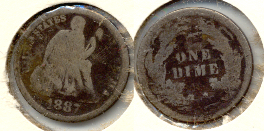 1887 Seated Liberty Dime Fair-2 a