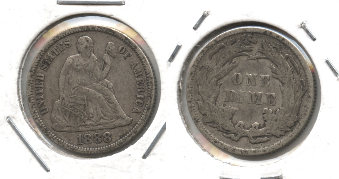 1888 Seated Liberty Dime VF-20 #b