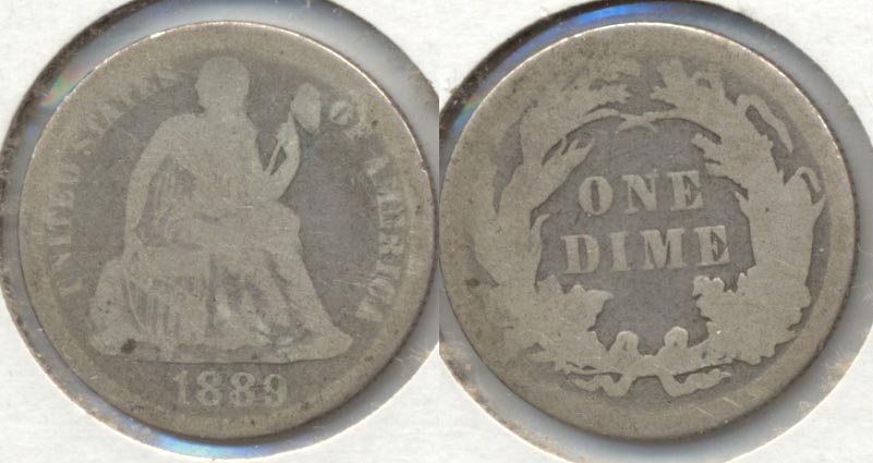 1889 Seated Liberty Dime AG-3 a