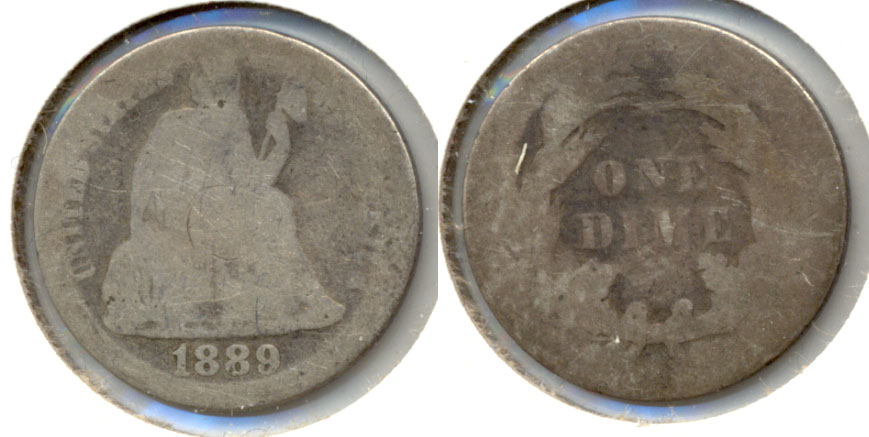 1889 Seated Liberty Dime Fair-2