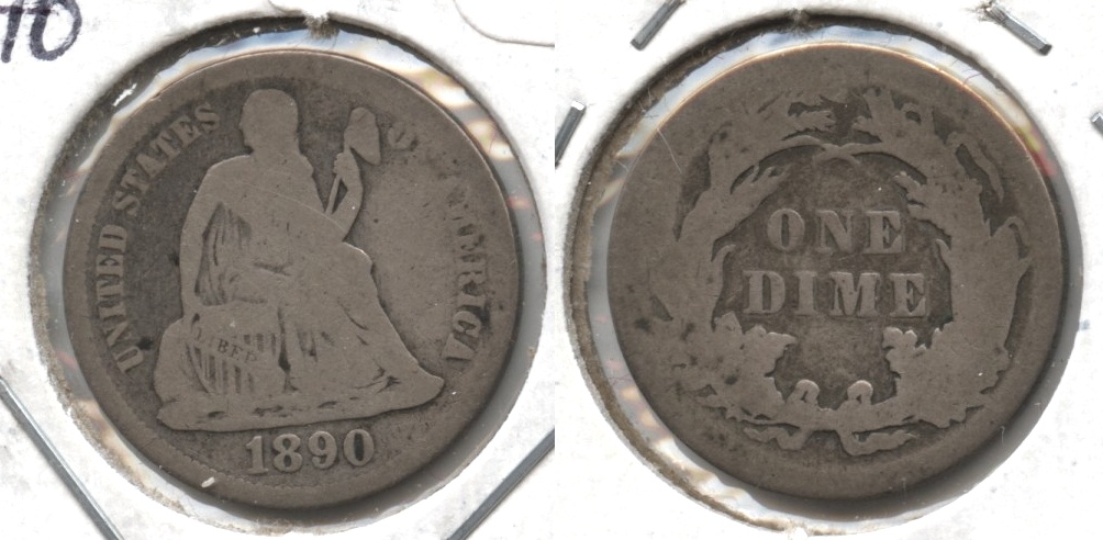 1890 Seated Liberty Dime AG-3 #e