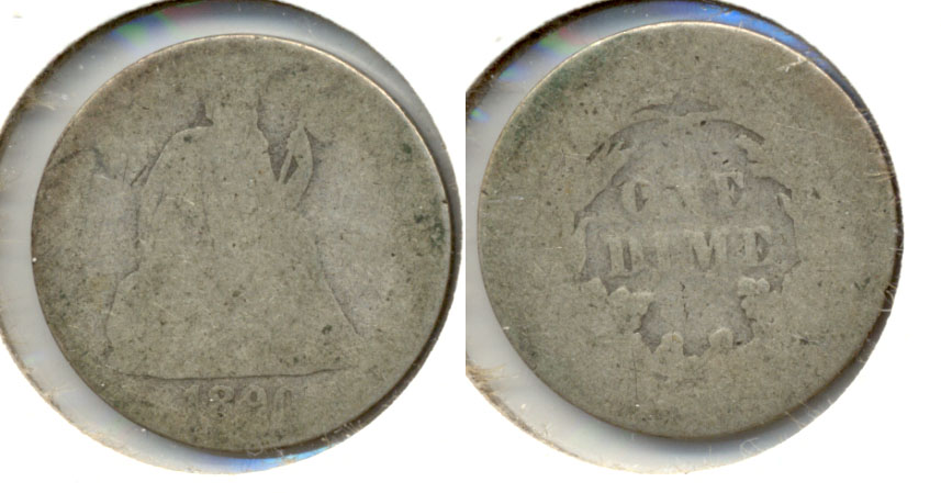 1890 Seated Liberty Dime Fair-2 a