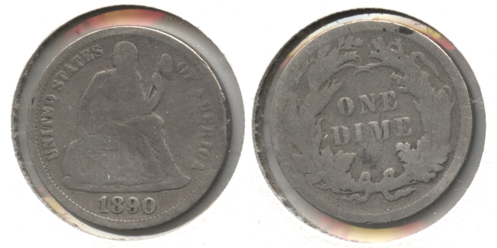 1890 Seated Liberty Dime VG-8 #d