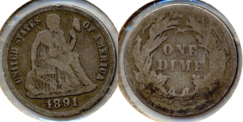 1891-S Seated Liberty Dime Good-4