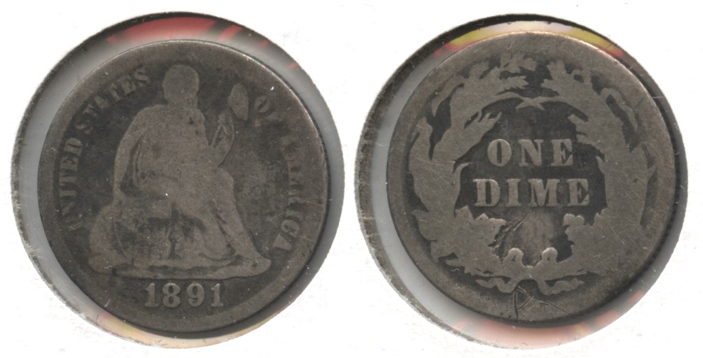 1891 Seated Liberty Dime AG-3 #n