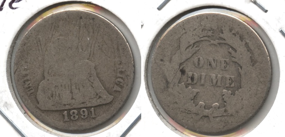 1891 Seated Liberty Dime Fair-2 #e