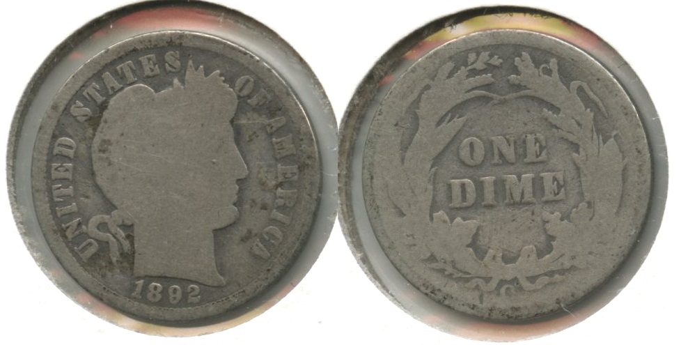 1892-O Barber Dime AG-3 #l