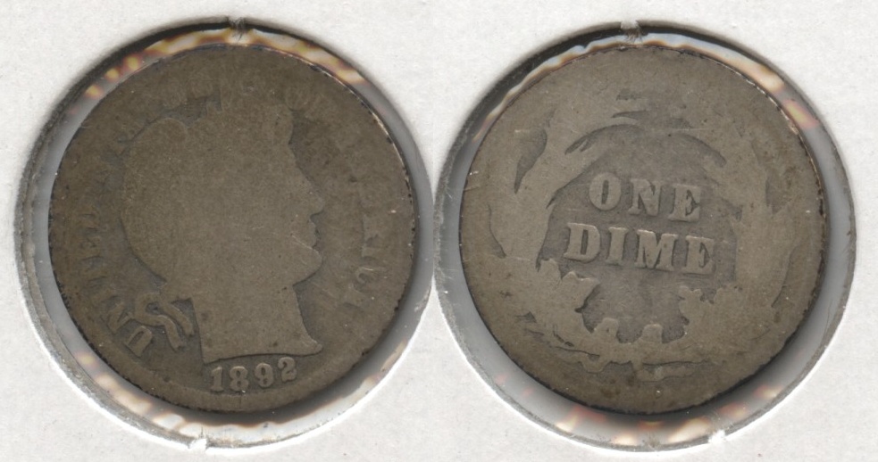 1892 Barber Dime AG-3