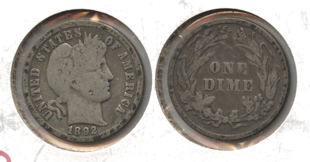 1892 Barber Dime Good-4 #e