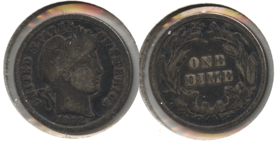 1892 Barber Dime Good-6 #d