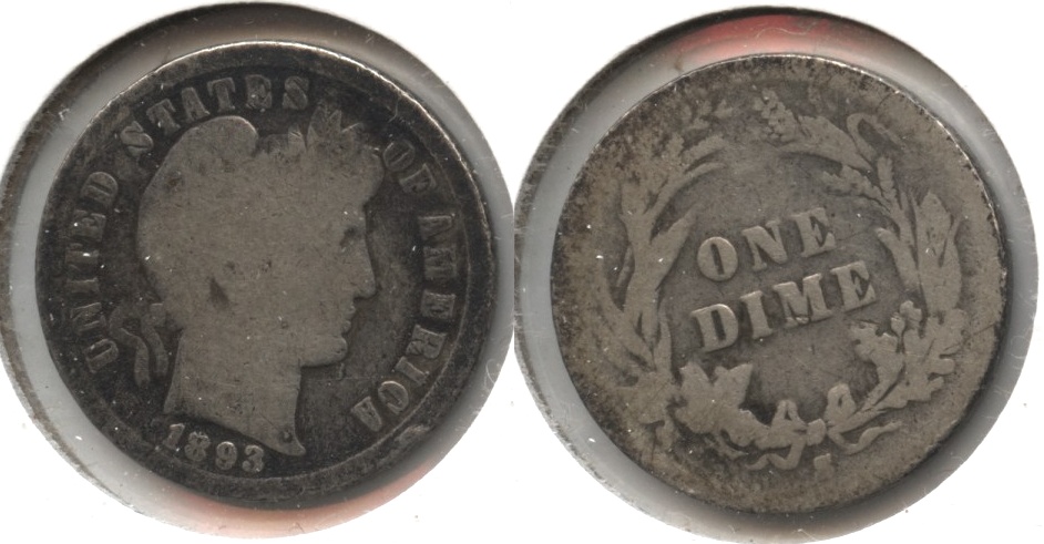 1893-S Barber Dime AG-3 #b