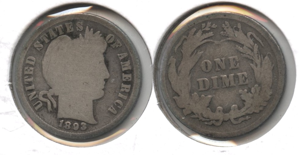 1893 Barber Dime G-4 #e