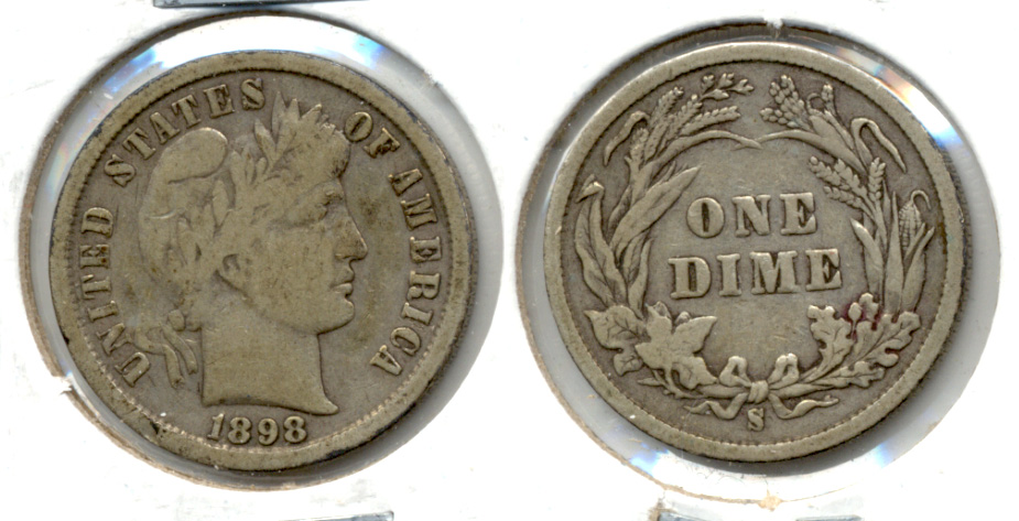 1898-S Barber Dime Fine-12