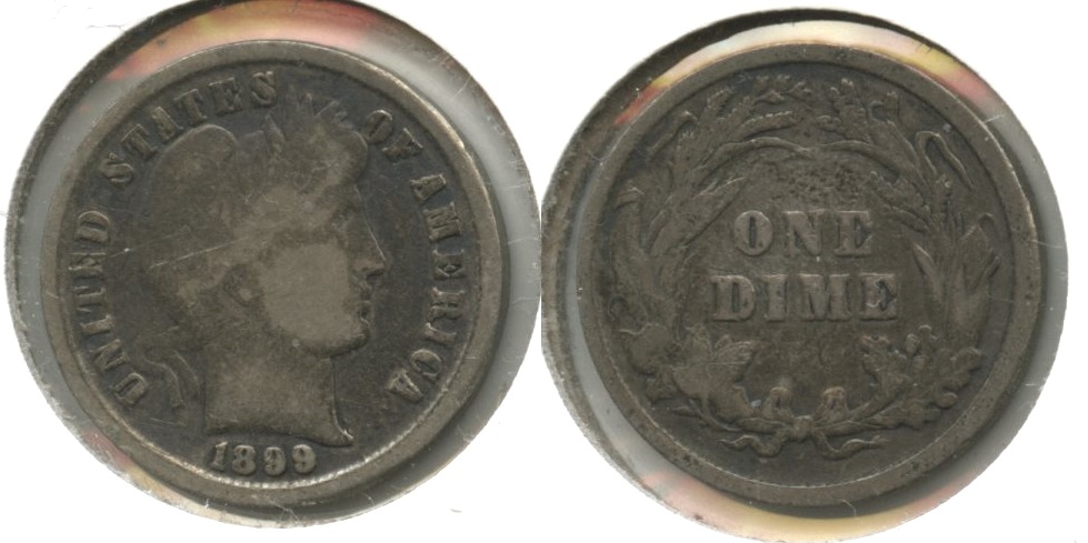 1899 Barber Dime Good-4 #e