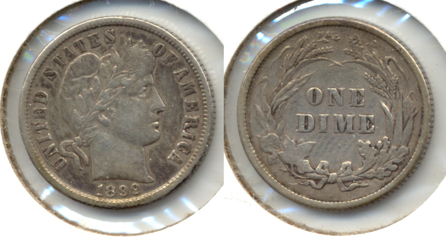 1899 Barber Dime VF-30 Light Cleaning
