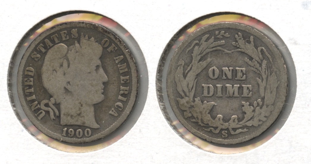 1900-S Barber Dime Good-4 #a