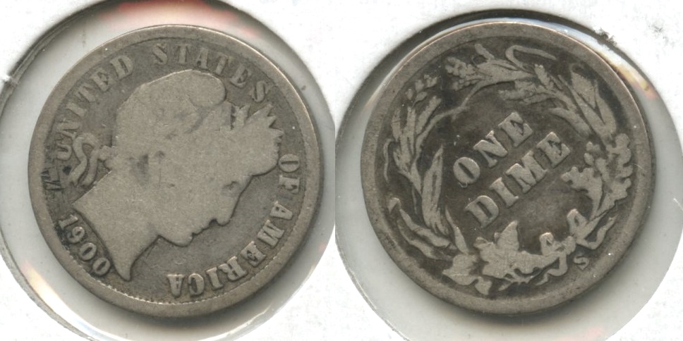 1900-S Barber Dime Good-4 #f