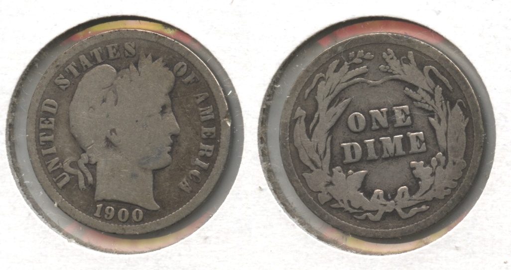 1900 Barber Dime Good-4 #e