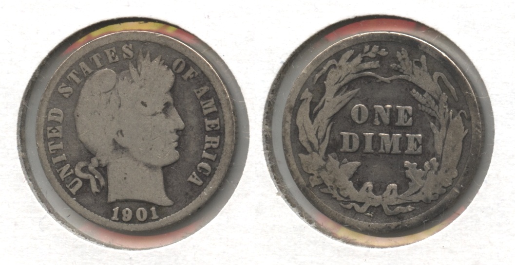 1901 Barber Dime Good-4 #c