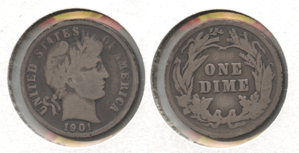 1901 Barber Dime Good-4 #e
