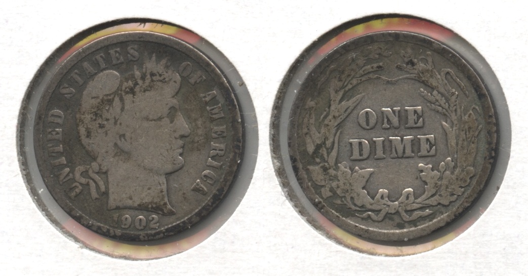 1902 Barber Dime Good-4 #b