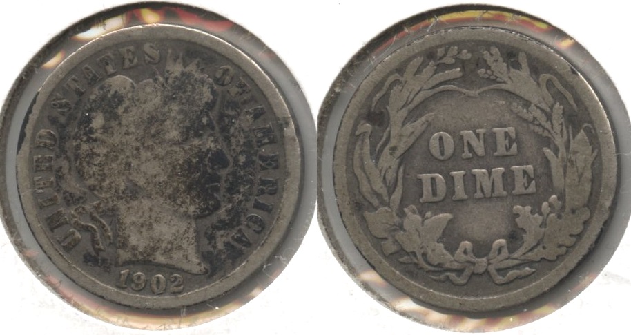 1902 Barber Dime Good-4 #c