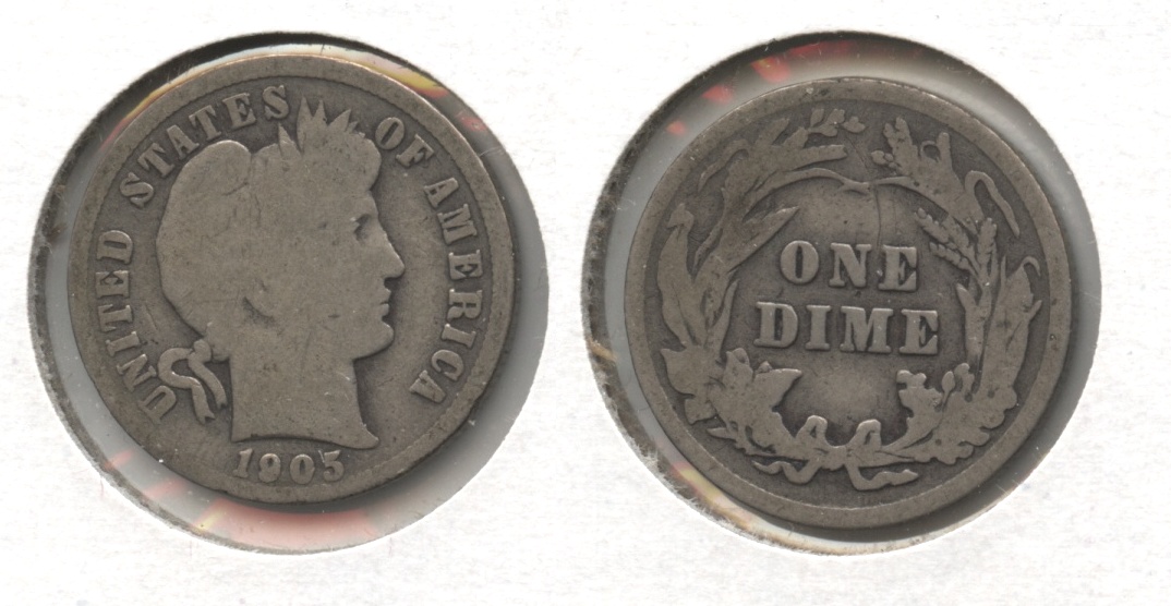 1905 Barber Dime Good-4 #a