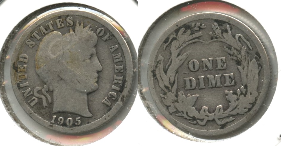 1905 Barber Dime Good-4 #d